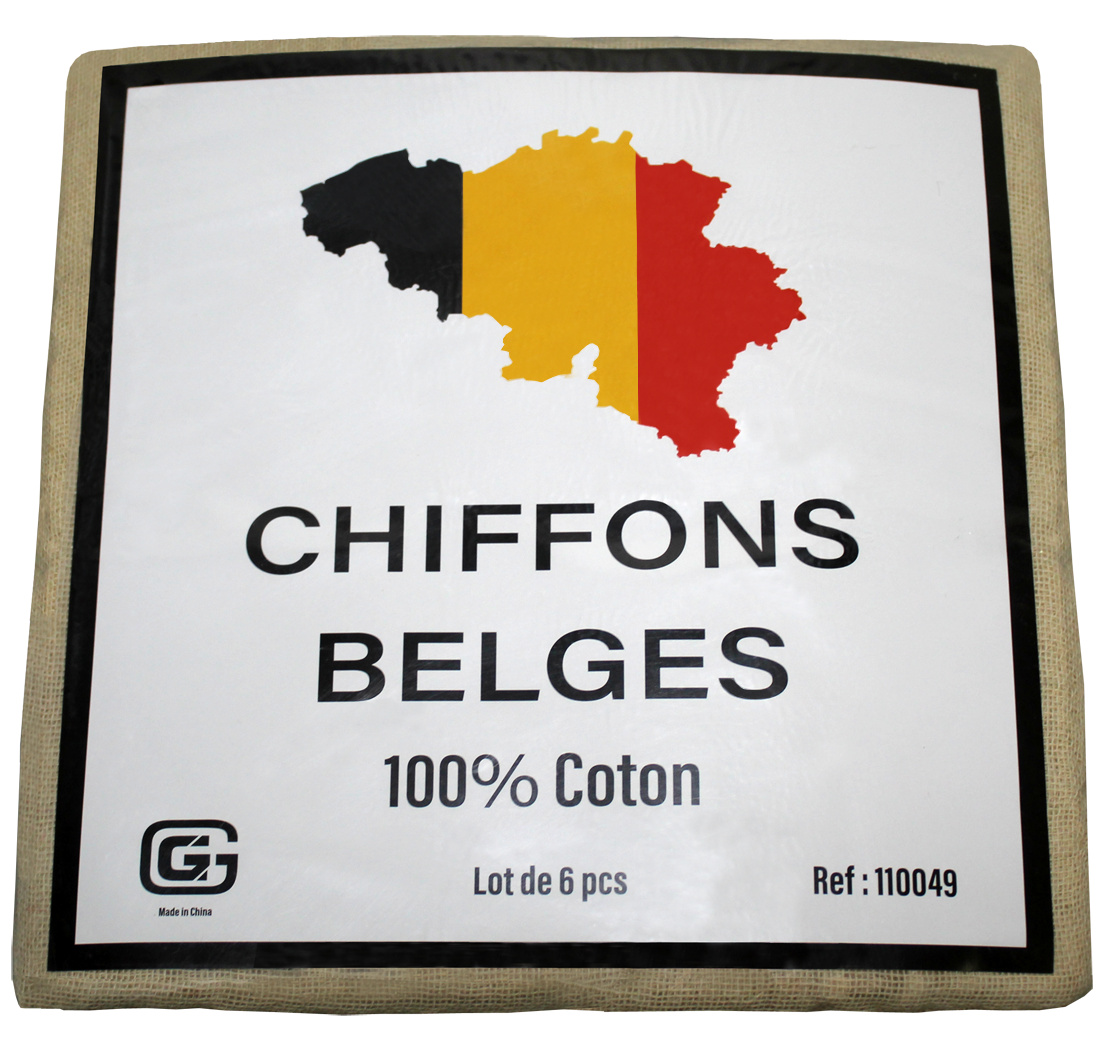 CHIFFONS BELGE 100% Coton